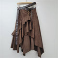 Personalized Hot Girl Style Irregular Deerskin Velvet Skirt