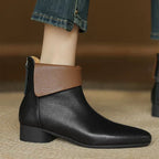 Versatile Single-layer Cotton-lined French-style Martin Boots