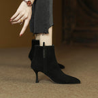 Side Zipper Rhinestone Women's Bare Elegant Woman Martin Boots