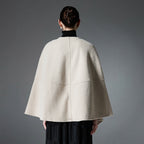 Button Double-faced Woolen Goods Shawl