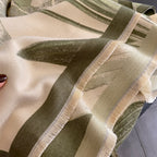 Cape Printing Pattern Tassel Air-conditioned Room Cape Blanket Autumn And Winter