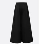Cities Solid Color Wide-leg Pants No Belt