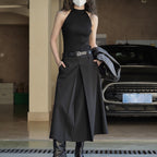 High-Waist Pleated Culottes