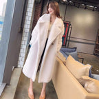 Womens Long Cashmere-Like Coat
