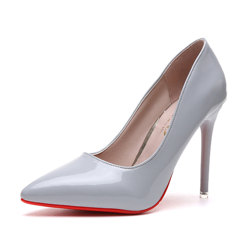 High-heeled women's pointed stiletto professional shoes