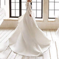 Ivory Satin Square-Neck Midi Dress