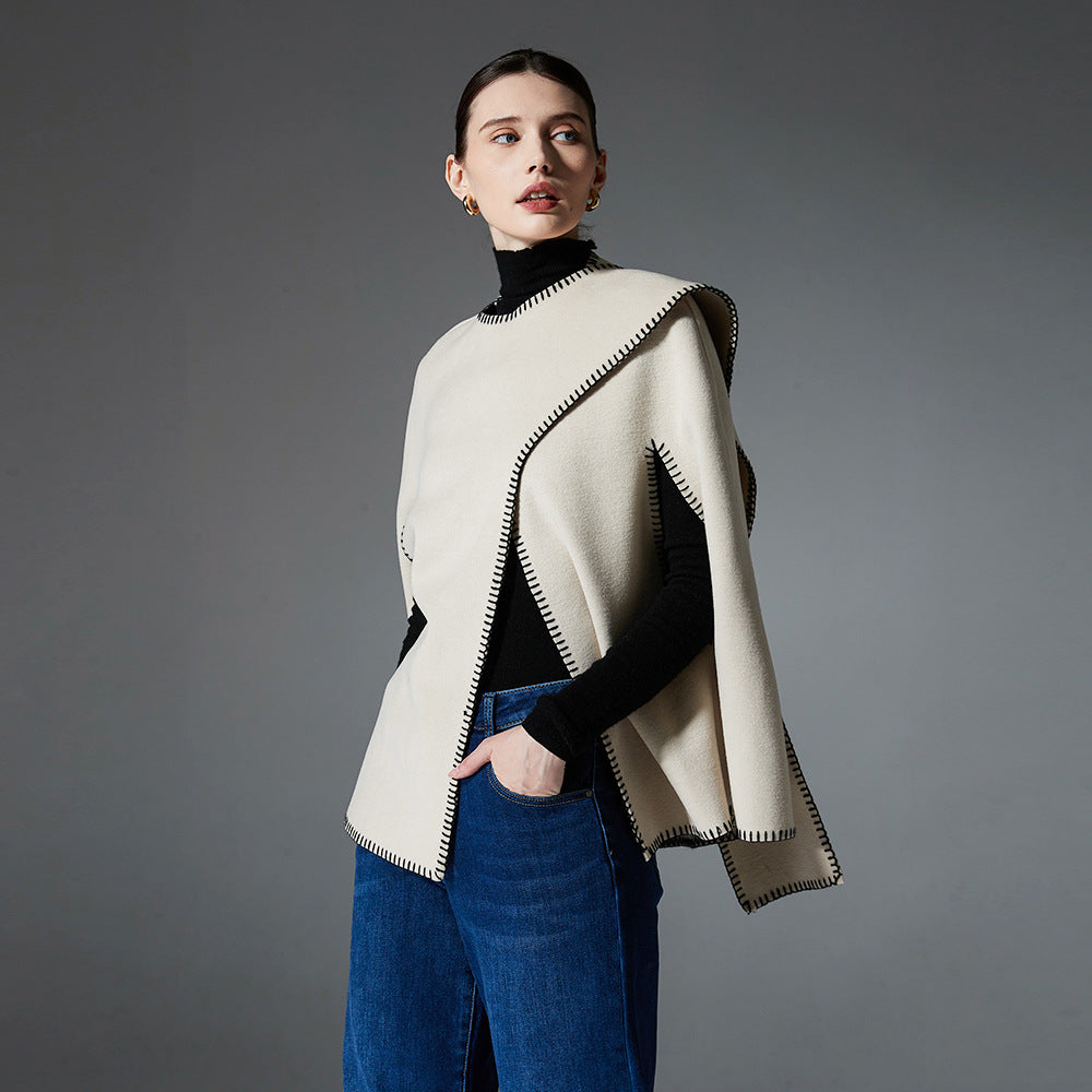 Women's Halter Stitching Cape And Shawl
