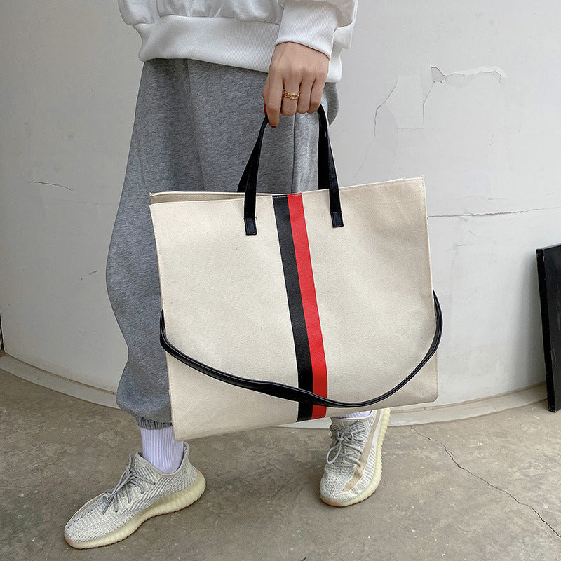 New Trendy Canvas Bag Female Korean Fashion Single Shoulder Bag