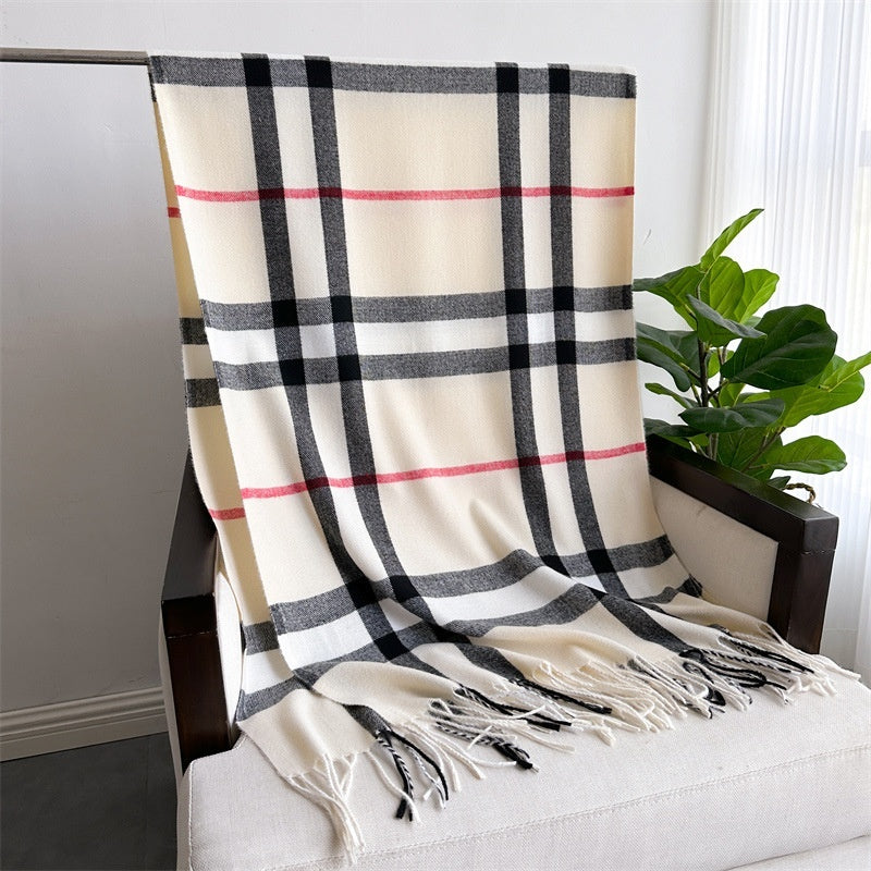 Cashmere-like Plaid Warm Shawl Scarf Unisex All-matching