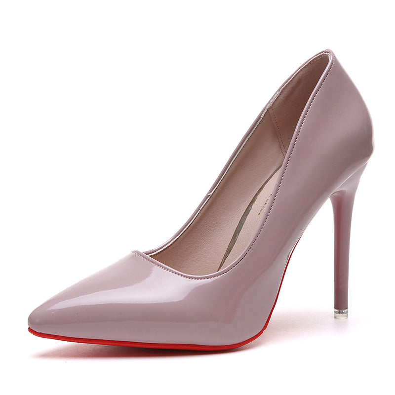 High-heeled women's pointed stiletto professional shoes