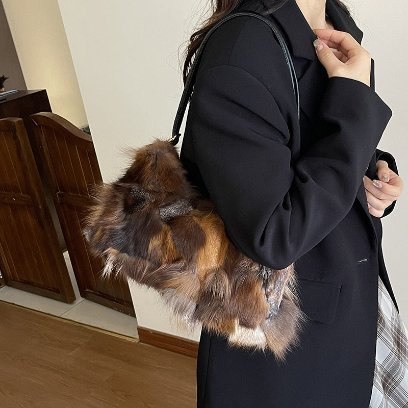 Affordable Luxury Niche Plush Underarm Bag For Women