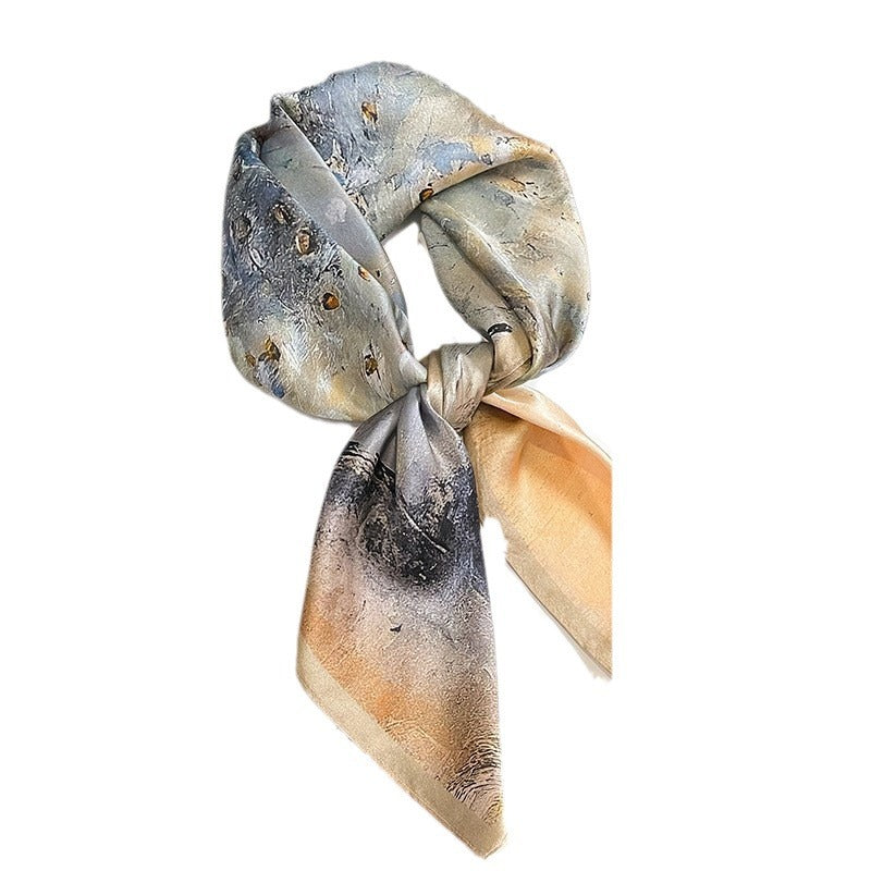 Women's Simple Decorative Silk Scarf