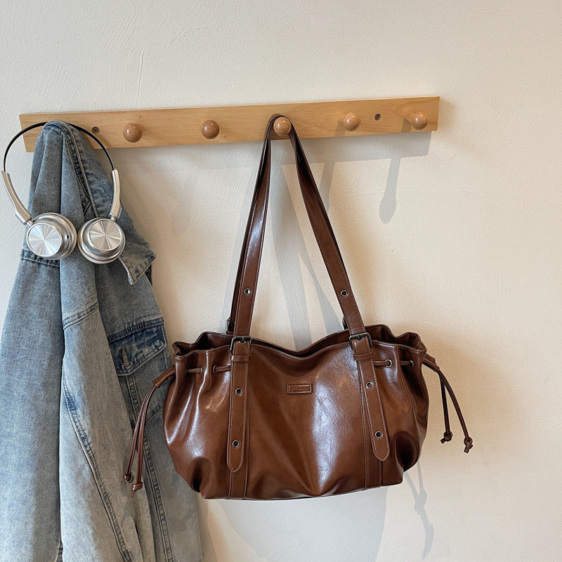 Large-capacity Women's Bag Light Luxury Pleated Underarm