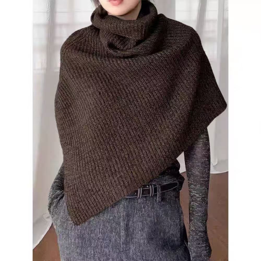 Stylish Versatile Dark Gray Knitted Neck Warmer
