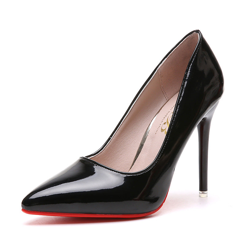 High-heeled women's pointed stiletto professional shoes