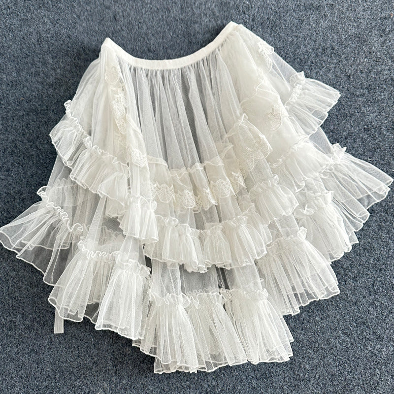 Japanese Style Long Lolita Niche Design Veil Skirt