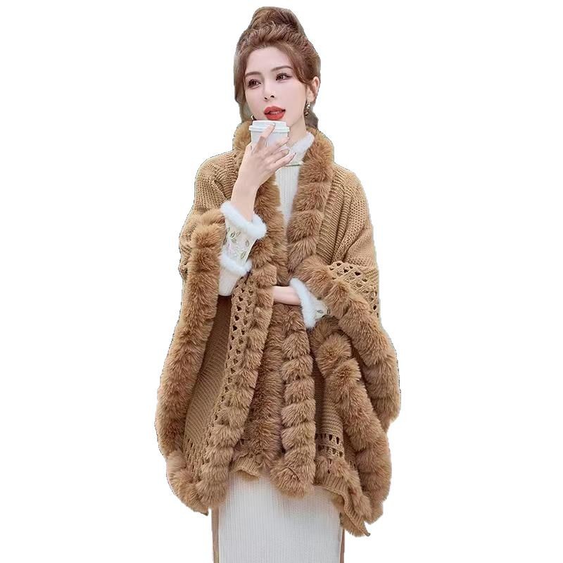 Fleece-lined Shawl Thickened Lazy Plush