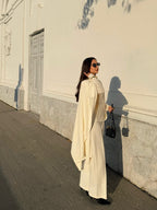 Solid Color Knitted Turtleneck Cape