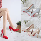 High-heeled women's pointed stiletto professional shoes