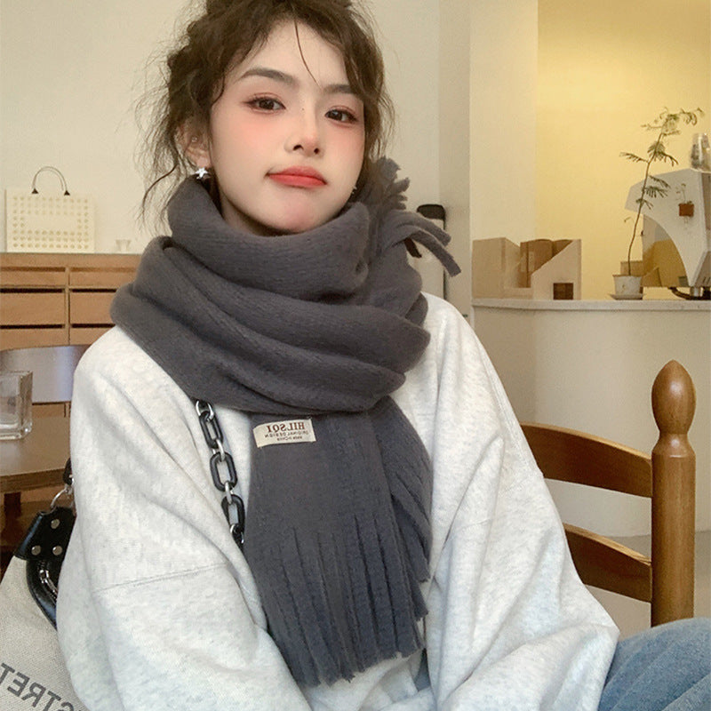 Autumn And Winter Fringe Scarf Women