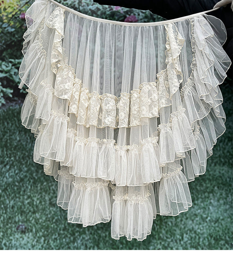 Japanese Style Long Lolita Niche Design Veil Skirt