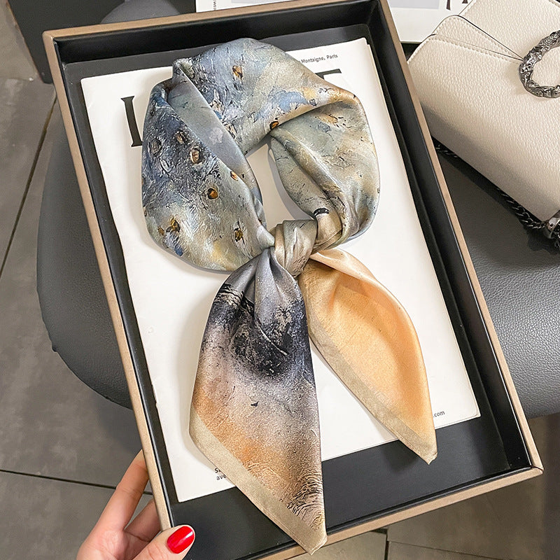 Women's Simple Decorative Silk Scarf