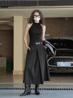 High-Waist Pleated Culottes