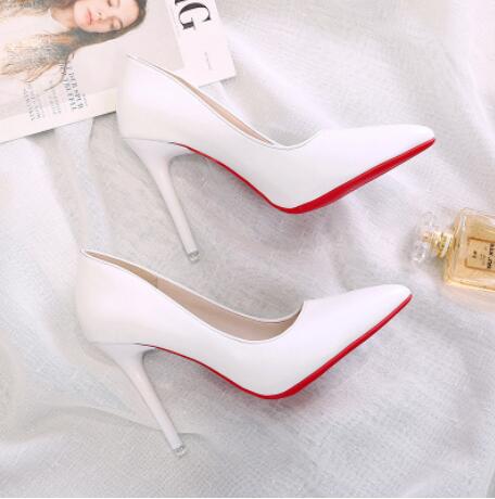 High-heeled women's pointed stiletto professional shoes