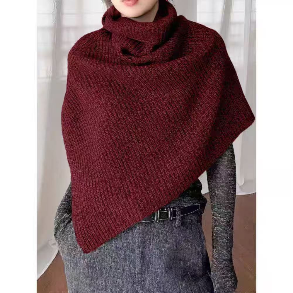 Stylish Versatile Dark Gray Knitted Neck Warmer