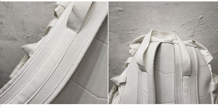 Backpack Multifunctional Double Shoulder White Canvas