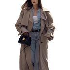 Women's Long Belted Cape Trench Coat