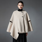 Button Double-faced Woolen Goods Shawl