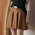Womens Retro Chic Minimalist Mini Skirt