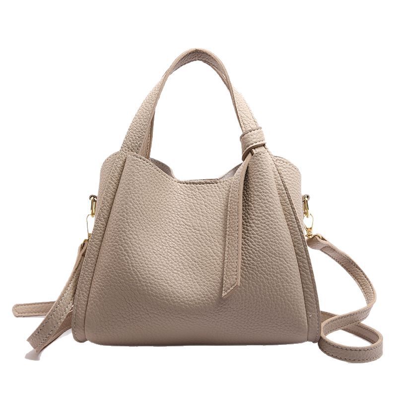 Korean Style Ins New Hong Kong Style Personalized Simple One-shoulder Underarm Bucket Bag Vegetable Basket Retro Crossbody Bag