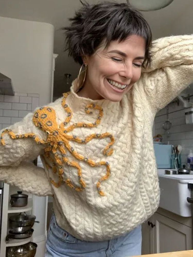 Bestselling Loose-fitting High-neck Top For Fall And Winter