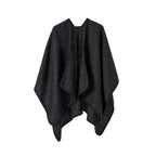 Black Paillette Classic Style Wool Shawl