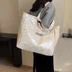 Sleek High Capacity Leather Shoulder Bag