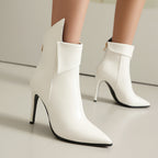 Womens Plus-Size Pointed-Toe High Heels With Back Zipper