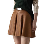 Womens Retro Chic Minimalist Mini Skirt