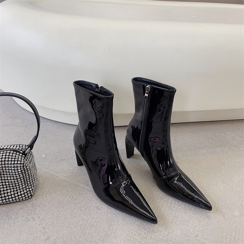 Women's Pointed Toe Stiletto Boots With All-match Temperament