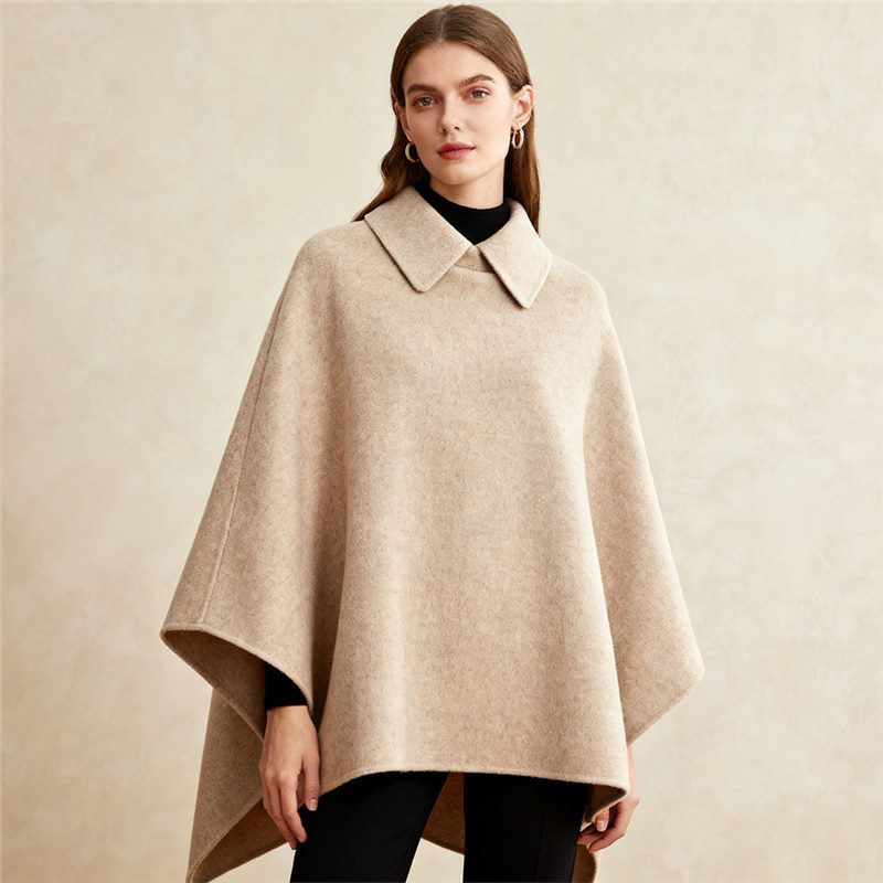 Long Woolen Cape Coat That Flatters Your Figure And Creates A Slimming Elegant Look