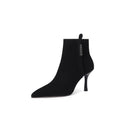Side Zipper Rhinestone Women's Bare Elegant Woman Martin Boots
