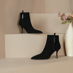 Side Zipper Rhinestone Women's Bare Elegant Woman Martin Boots