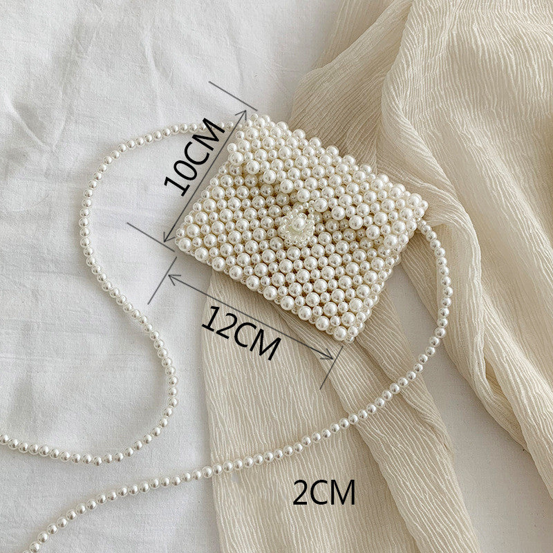 Pearl Bag Female  Messenger Bag Wild Mini Retro Western Style Pearl