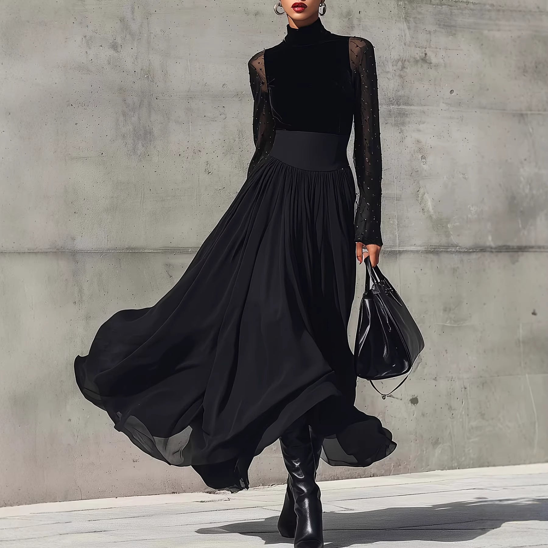 High-end Solid-color Skirt That Exudes An Elegant Aura