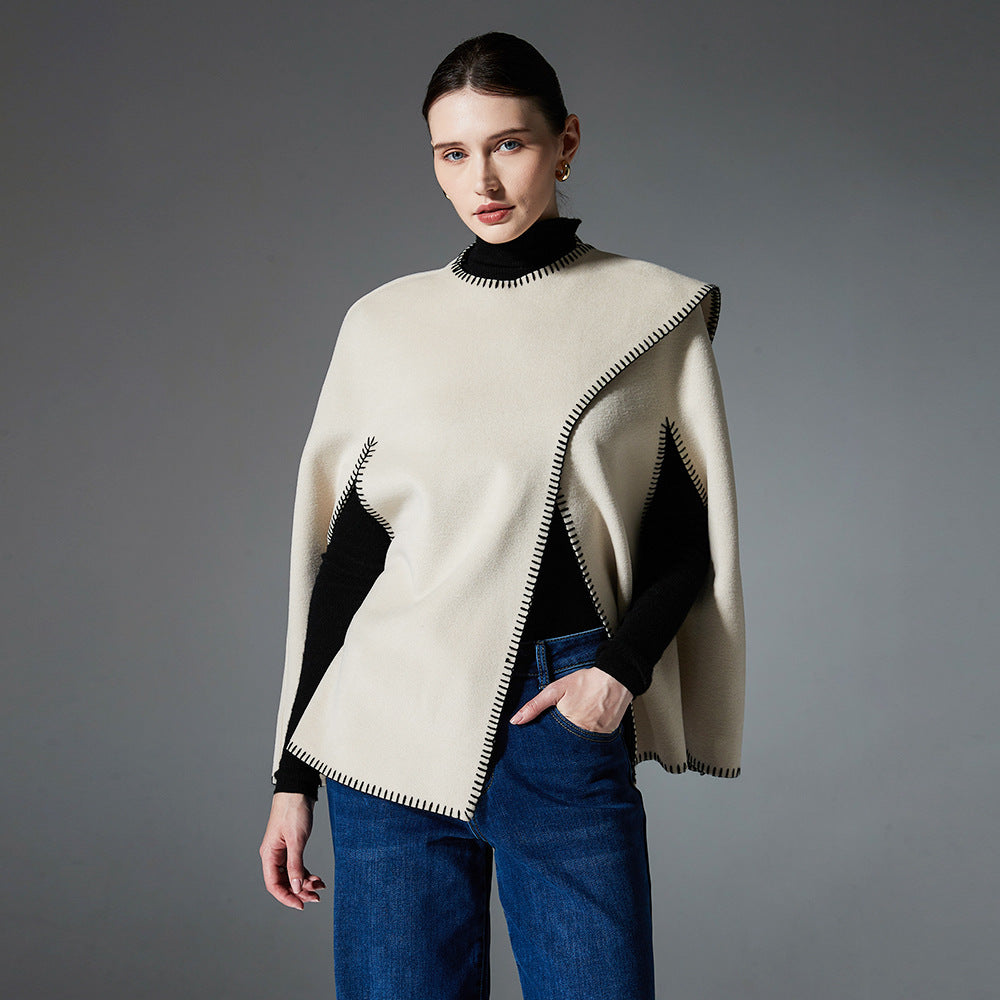 Women's Halter Stitching Cape And Shawl