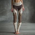 Womens Digital Print Knitted Base Leggings