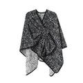 High-grade Plush Jacquard Buckle Shawl