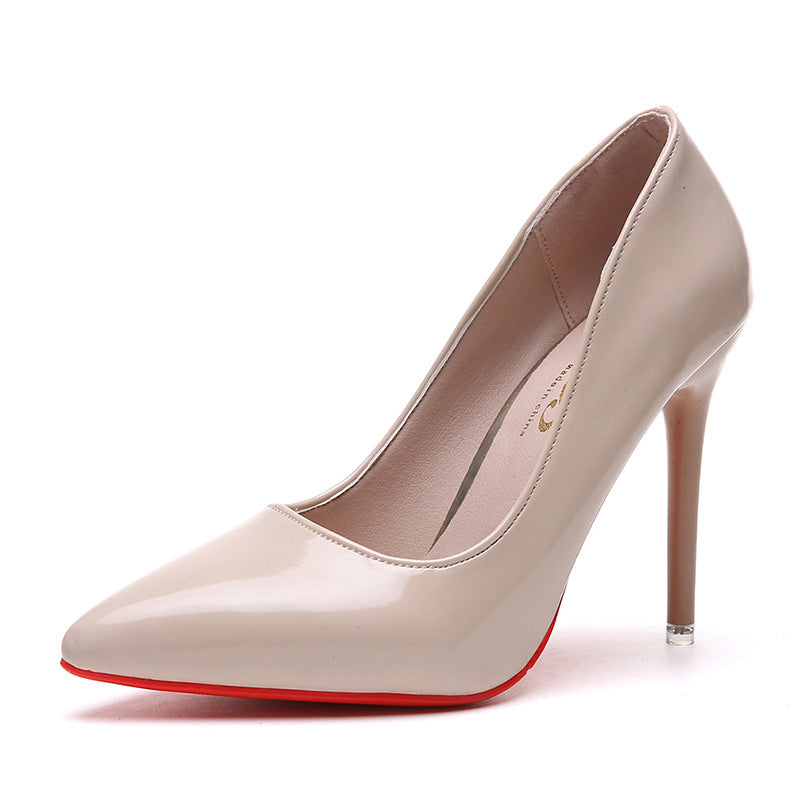 High-heeled women's pointed stiletto professional shoes