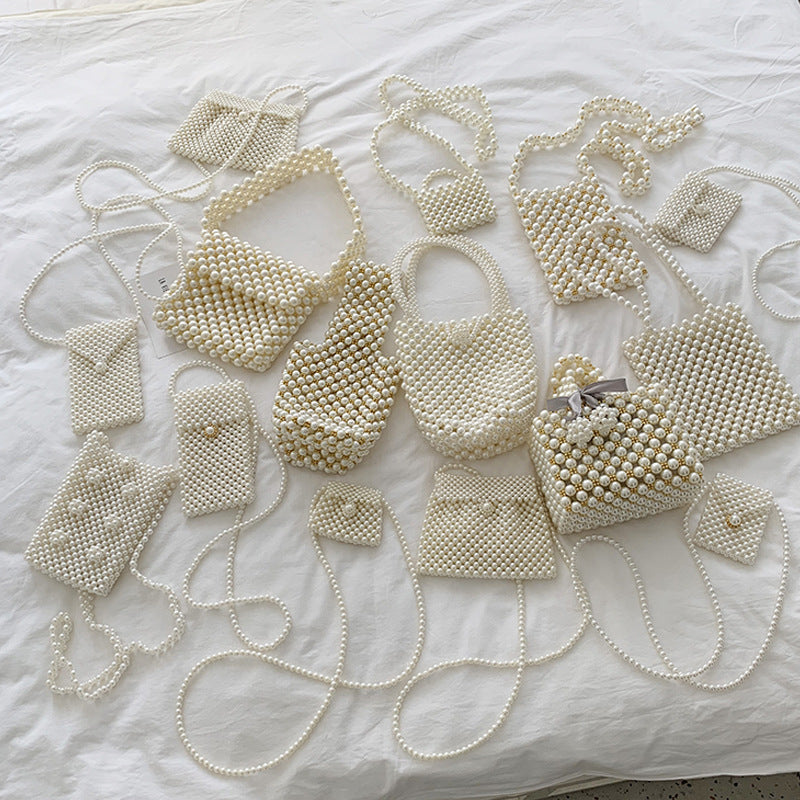 Pearl Bag Female  Messenger Bag Wild Mini Retro Western Style Pearl